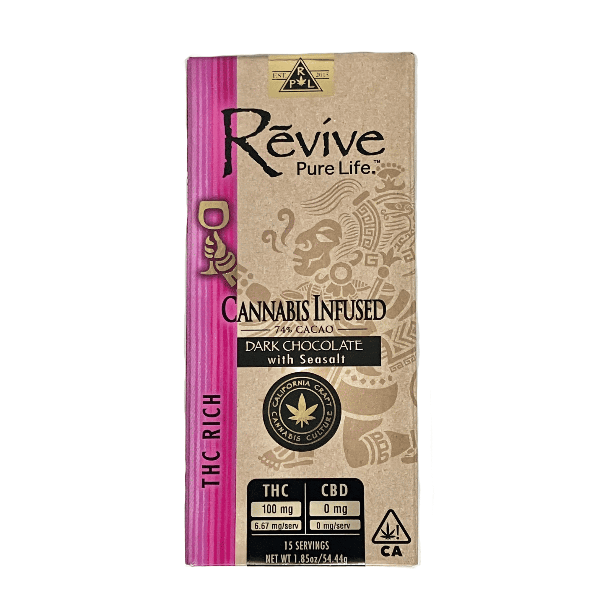 THC Rich Dark Chocolate Bar With Sea Salt